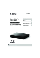 Sony BDP-S6500 - Owners Manual